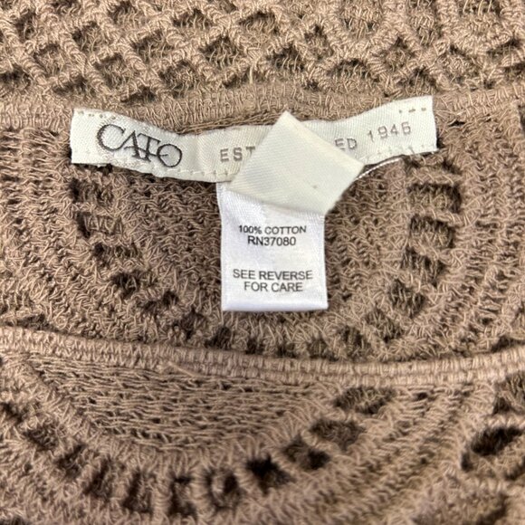 Brown Crochet Knit Top - Picture 4 of 4